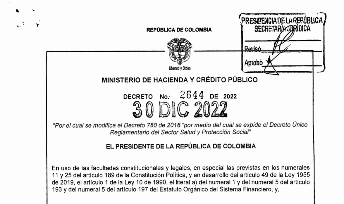Nuevo manual tarifario SOAT y topes de cobertura para 2023 Gobierno Nacional ajustó las tarifas contenidas en el anexo técnico 1 del Decreto 780 de 2016 y los topes de cobertura de accidentes de tránsito